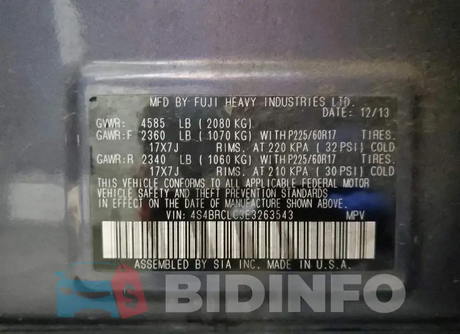 4S4BRCLC3E3263543 Photo# 14