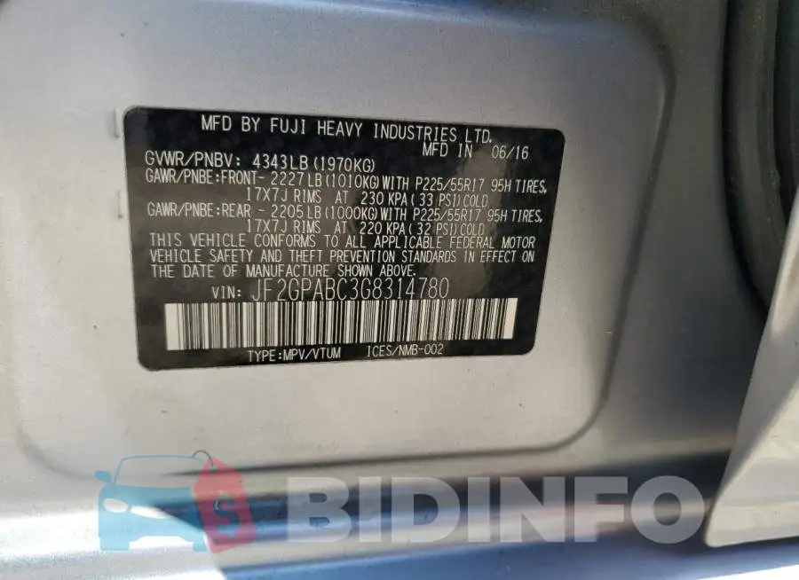 JF2GPABC3G8314780 Photo# 13