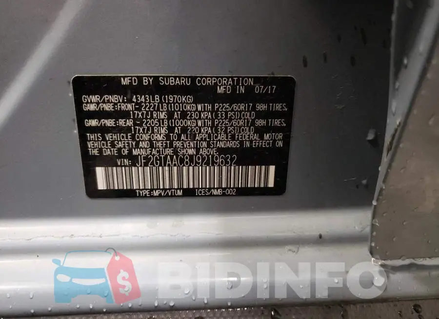 JF2GTAAC8J9219632 Photo# 12
