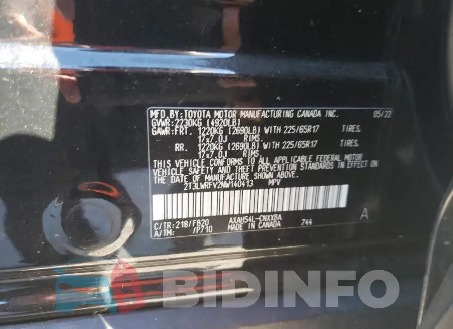 2T3LWRFV2NW140413 Photo# 13