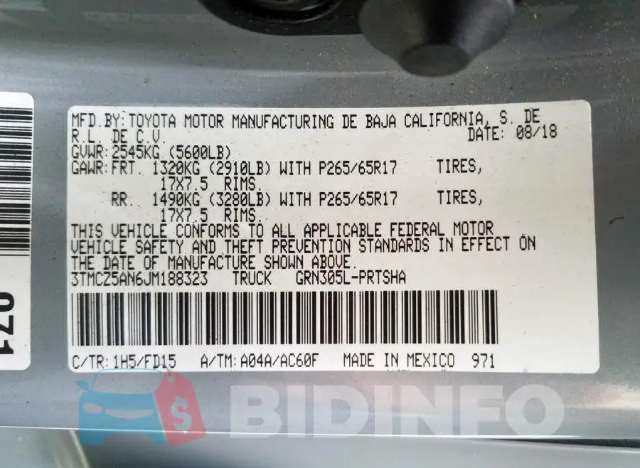 3TMCZ5AN6JM188323 Photo# 10