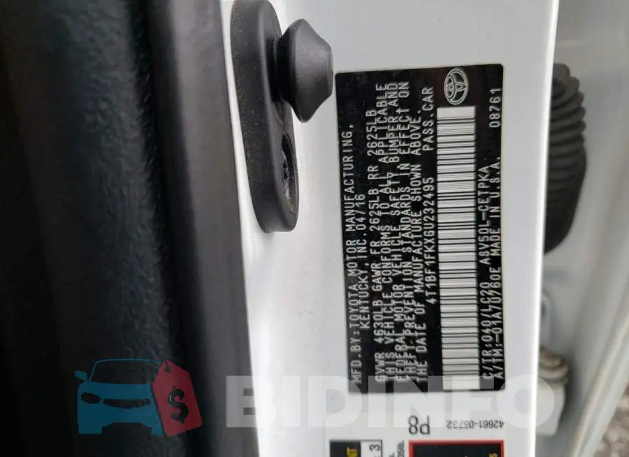 4T1BF1FKXGU232495 Photo# 13