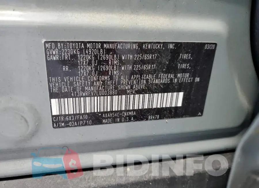 4T3RWRFV7LU003880 Photo# 14