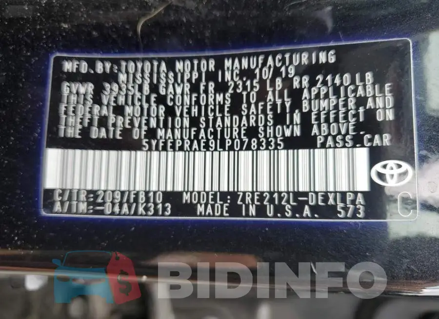 5YFEPRAE9LP078335 Photo# 12