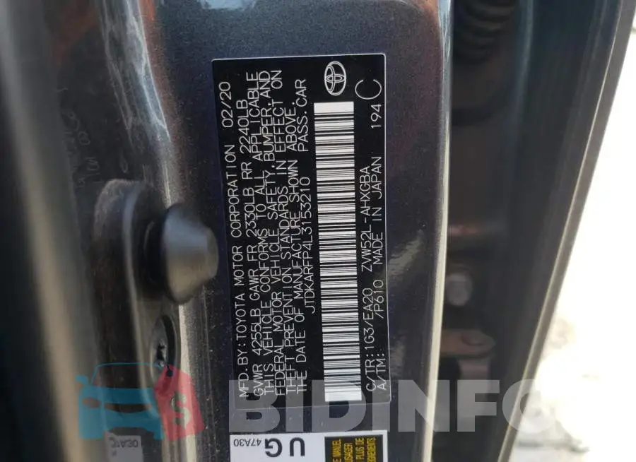 JTDKARFP4L3153210 Photo# 12