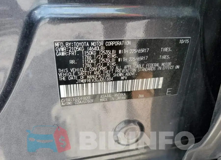 JTMBFREV3GJ051884 Photo# 13