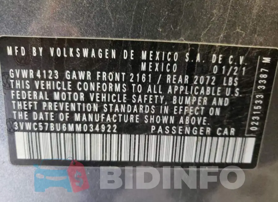 3VWC57BU6MM034922 Photo# 12