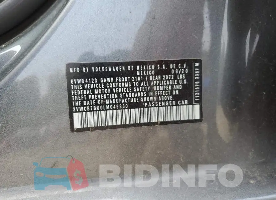 3VWCB7BU0LM049830 Photo# 12