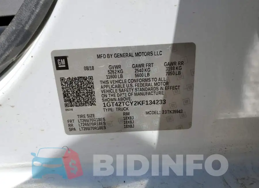 1GT42TCY2KF134233 Photo# 12