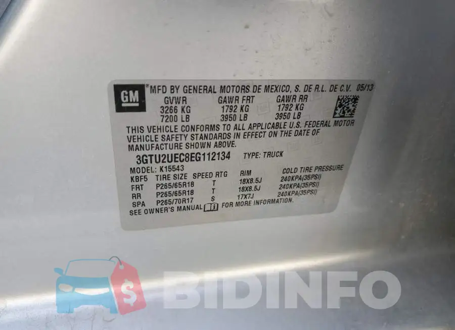 3GTU2UEC8EG112134 Photo# 12