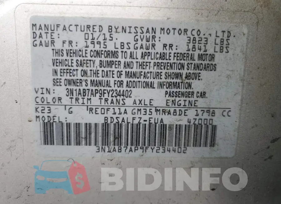 3N1AB7AP9FY234402 Photo# 13