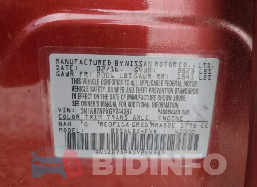 3N1AB7APXGY244387 Photo# 12