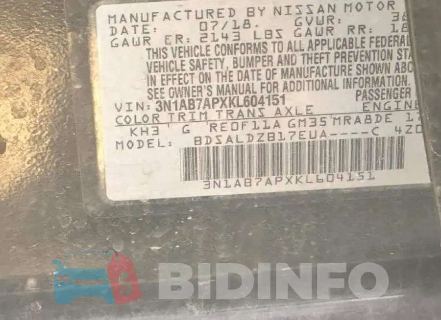 3N1AB7APXKL604151 Photo# 10