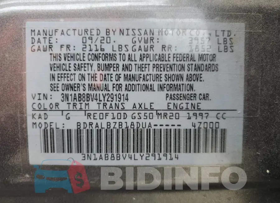 3N1AB8BV4LY291914 Photo# 13