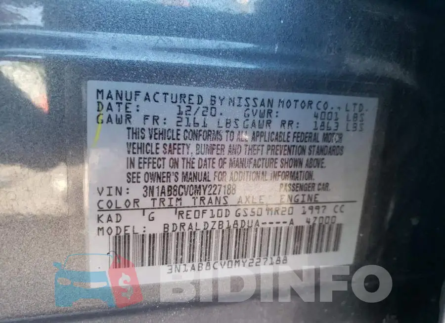 3N1AB8CV0MY227188 Photo# 12