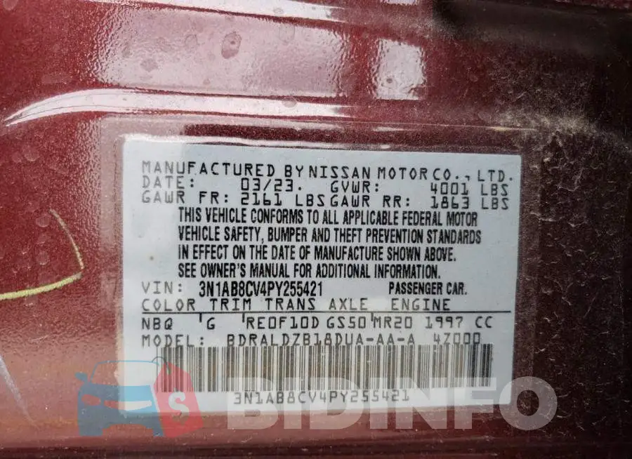 3N1AB8CV4PY255421 Photo# 12