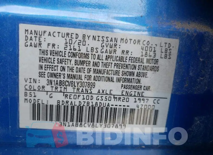 3N1AB8CV8LY307899 Photo# 12