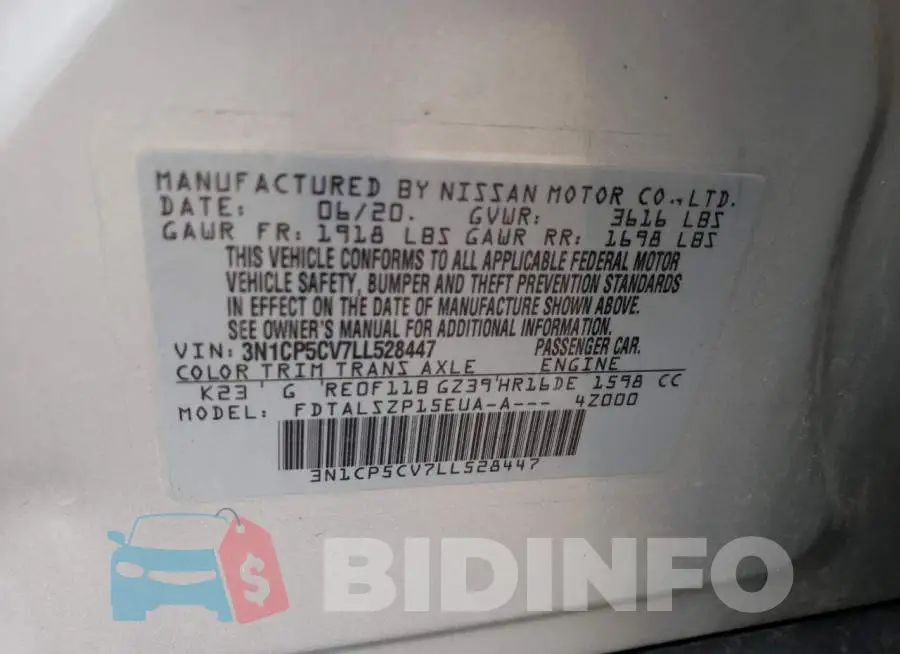 3N1CP5CV7LL528447 Photo# 12