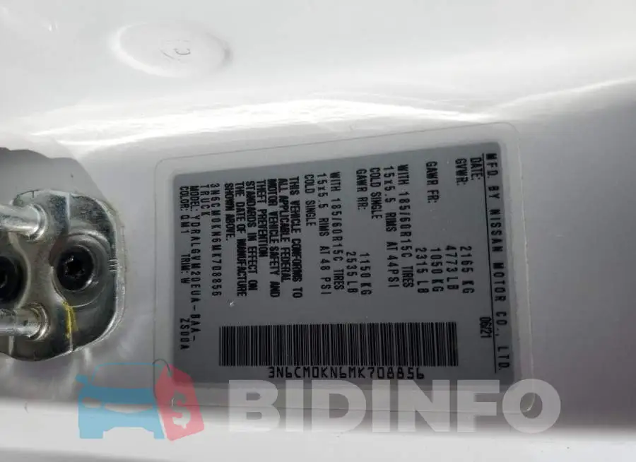 3N6CM0KN6MK708856 Photo# 14