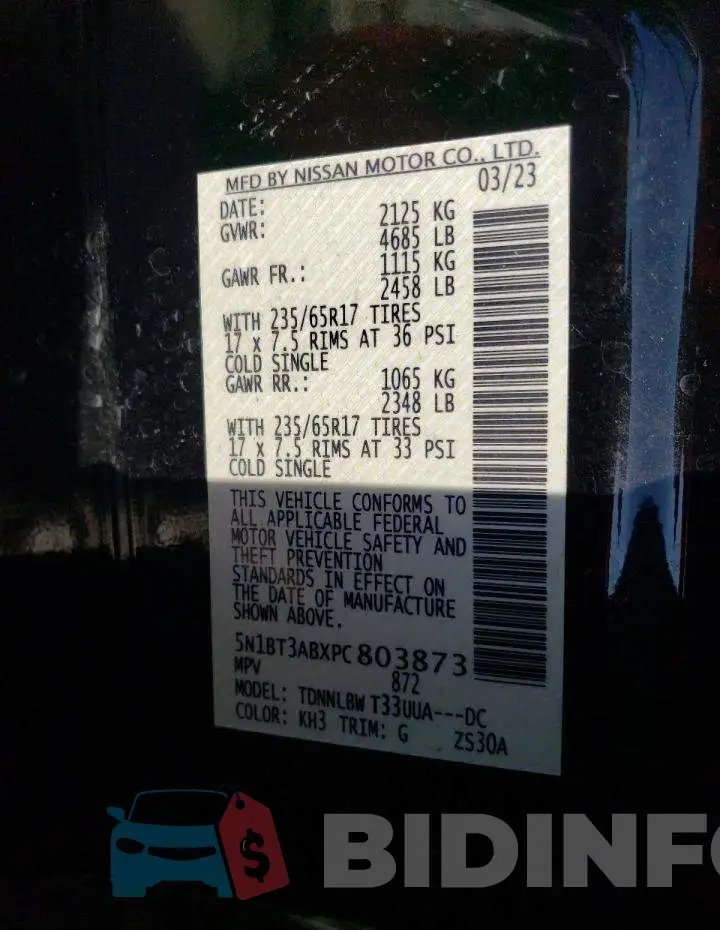 5N1BT3ABXPC803873 Photo# 14