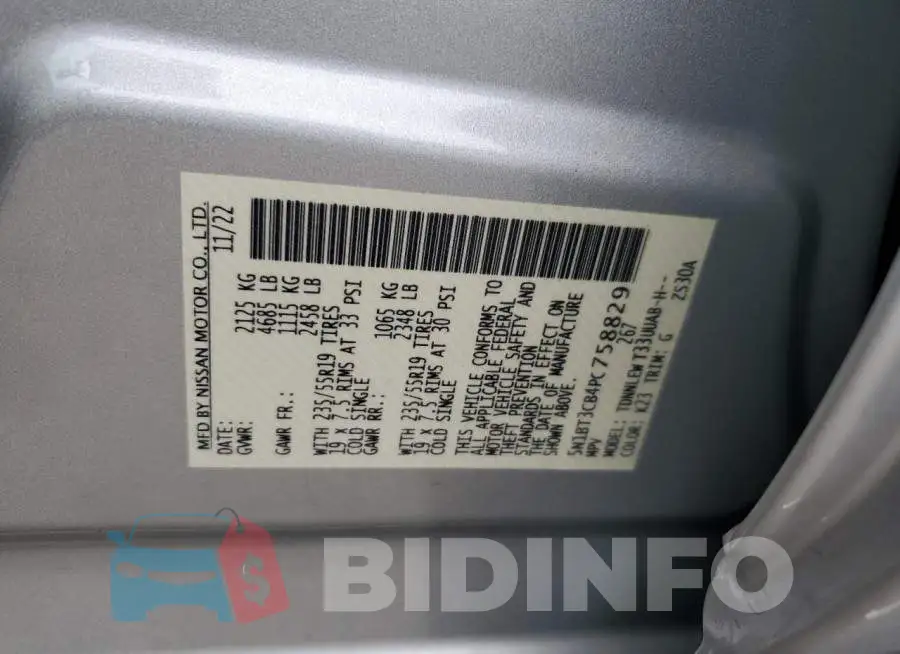 5N1BT3CB4PC758829 Photo# 13
