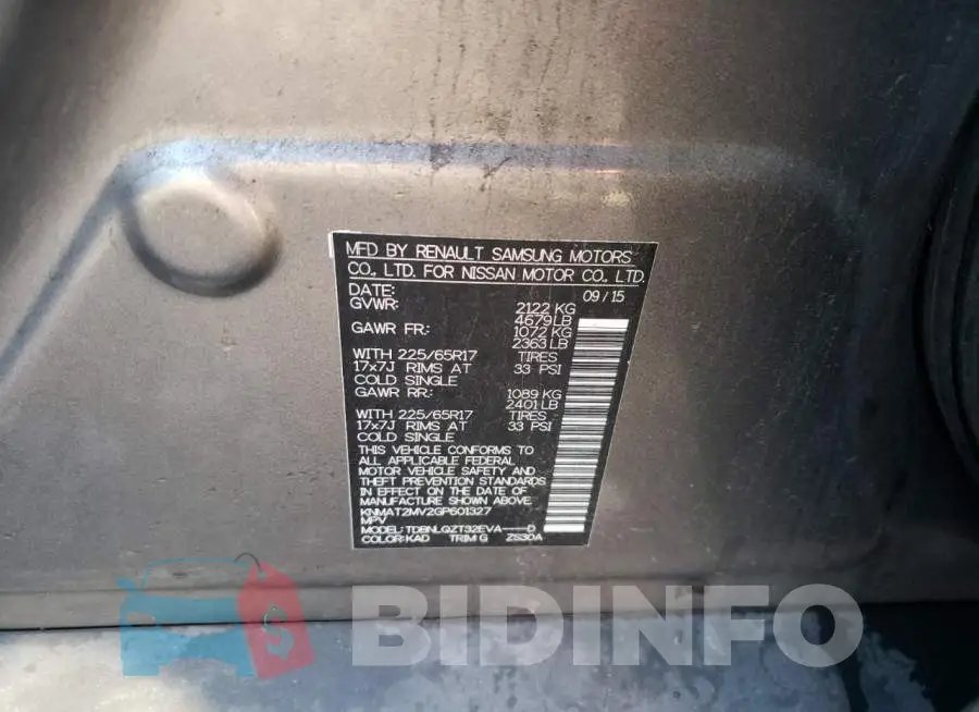 KNMAT2MV2GP601327 Photo# 13
