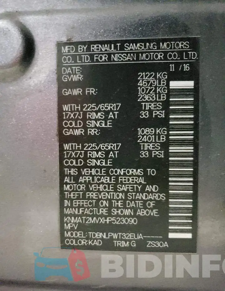 KNMAT2MVXHP523090 Photo# 13