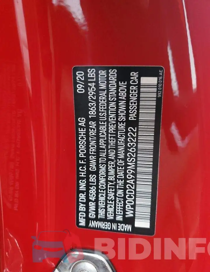 WP0CD2A99MS263222 Photo# 13