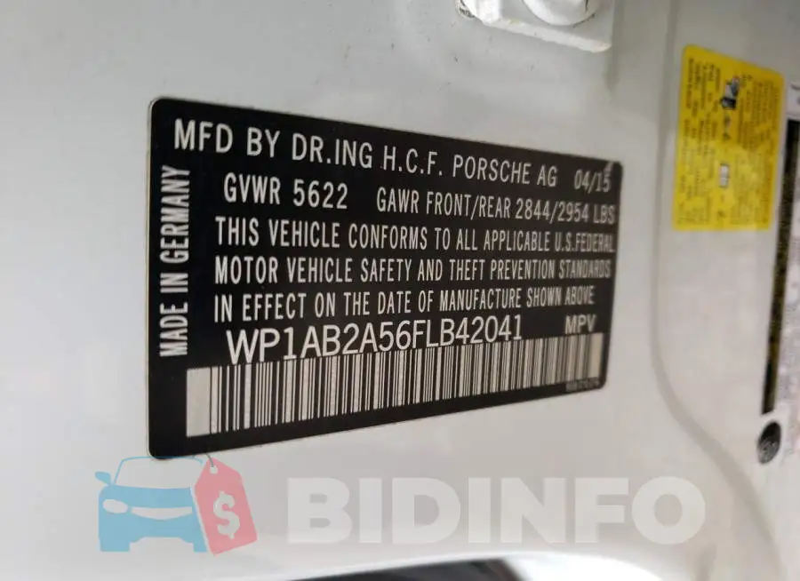 WP1AB2A56FLB42041 Photo# 13