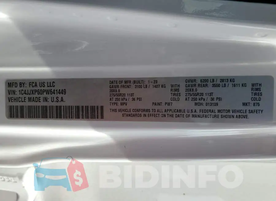 1C4JJXP60PW641449 Photo# 12