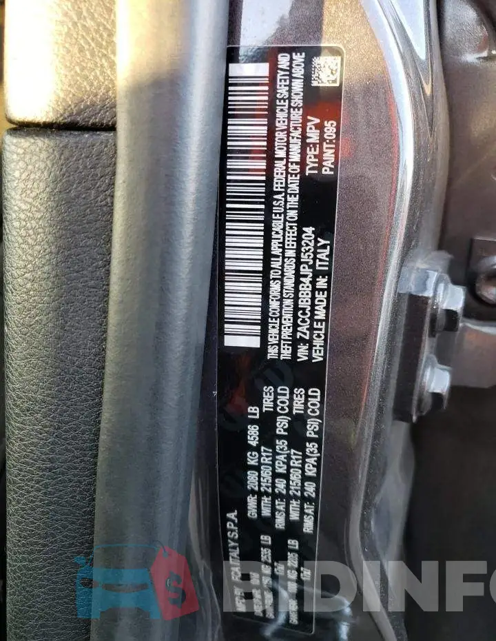 ZACCJBBB4JPJ53204 Photo# 13