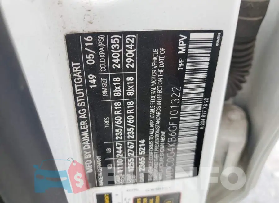 WDC0G4KB6GF101322 Photo# 13
