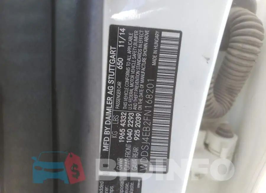 WDDSJ4EB2FN168201 Photo# 13