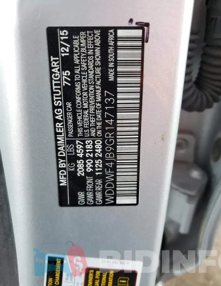 WDDWF4JB9GR147137 Photo# 13