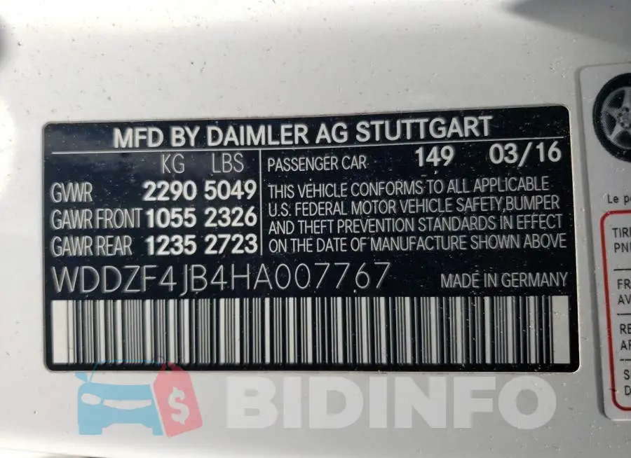 WDDZF4JB4HA007767 Photo# 13