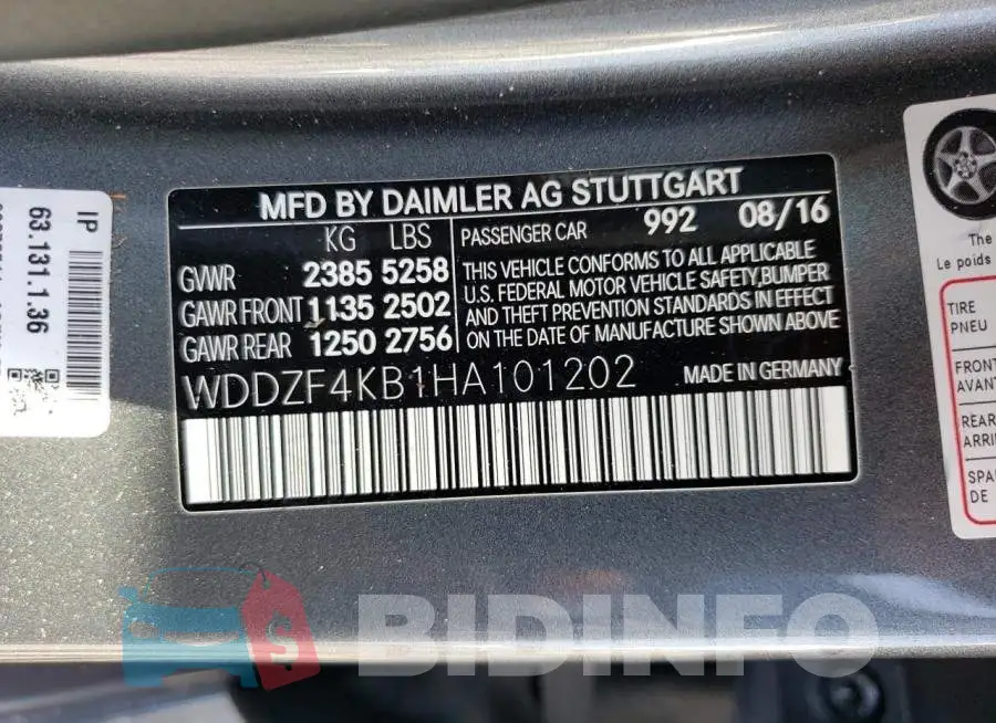 WDDZF4KB1HA101202 Photo# 13
