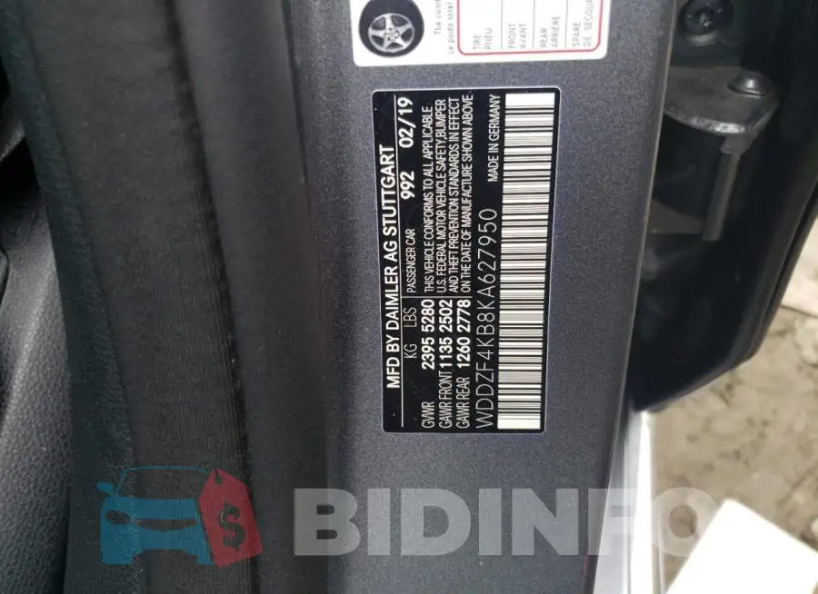 WDDZF4KB8KA627950 Photo# 12