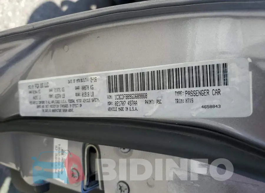 1C3CDFBB9GD689868 Photo# 12