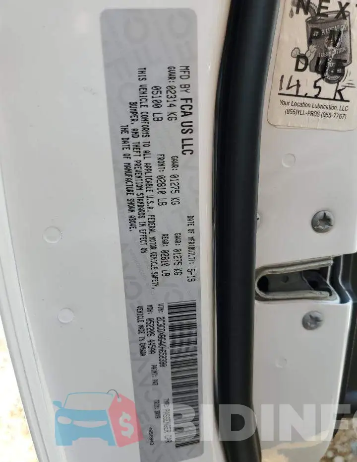 2C3CDXBG4KH658380 Photo# 12