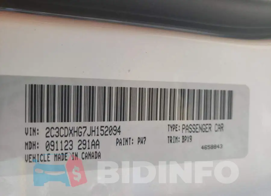 2C3CDXHG7JH152094 Photo# 12