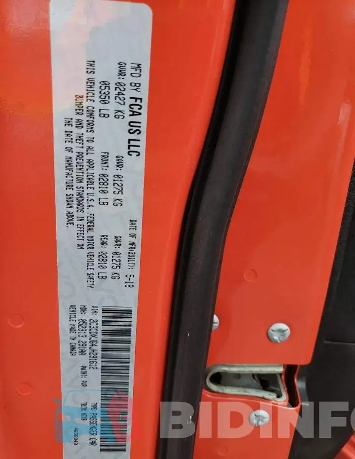 2C3CDXJG4JH291612 Photo# 12