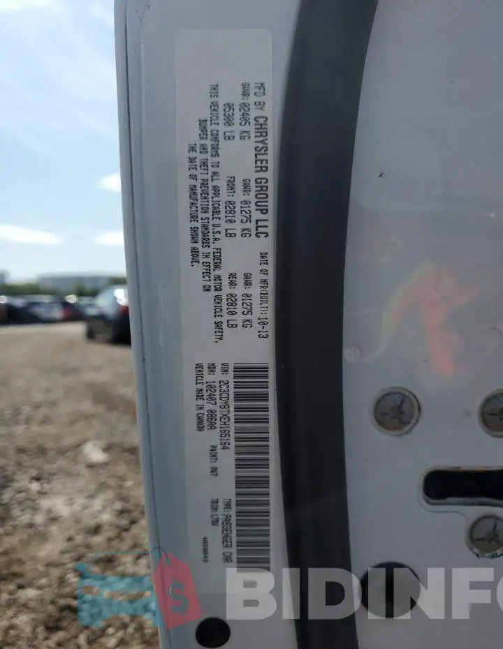 2C3CDYBTXEH165164 Photo# 13