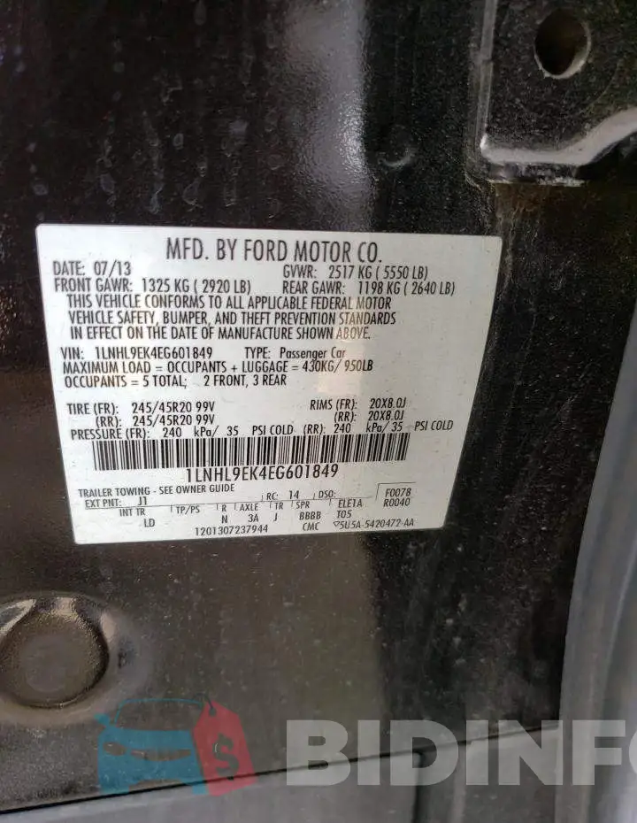 1LNHL9EK4EG601849 Photo# 12