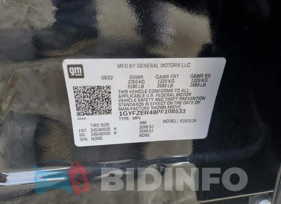 1GYFZER48PF108533 Photo# 14