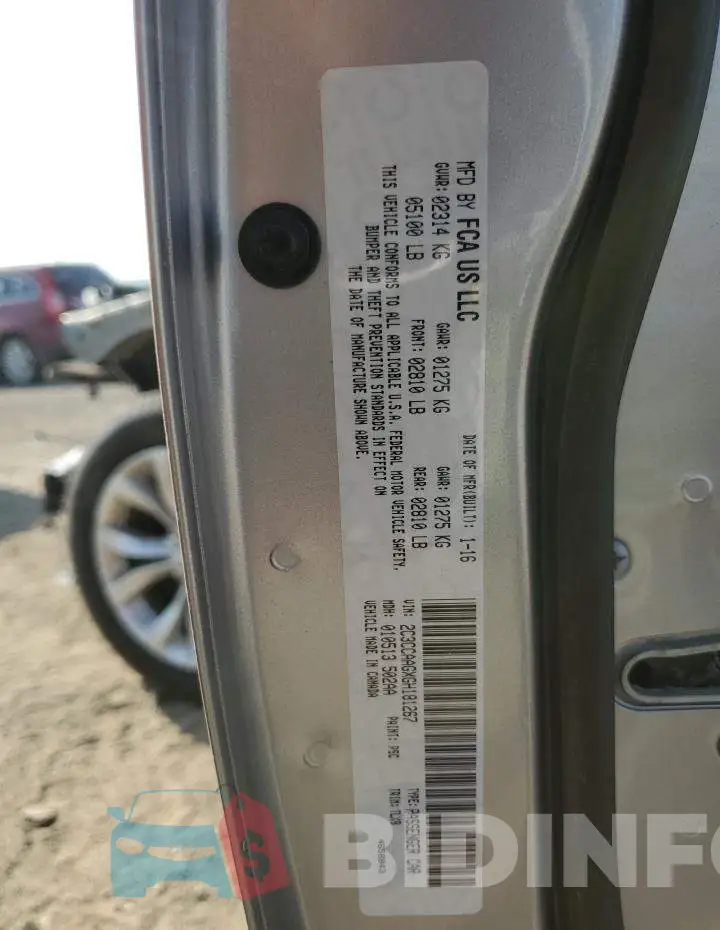 2C3CCAAGXGH181267 Photo# 13