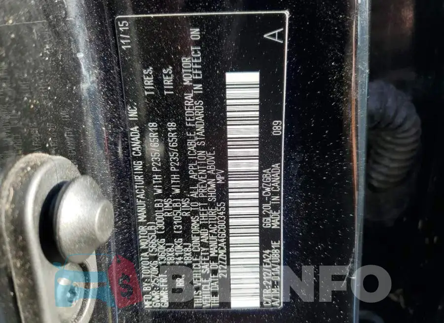 2T2ZZMCA4GC003455 Photo# 13