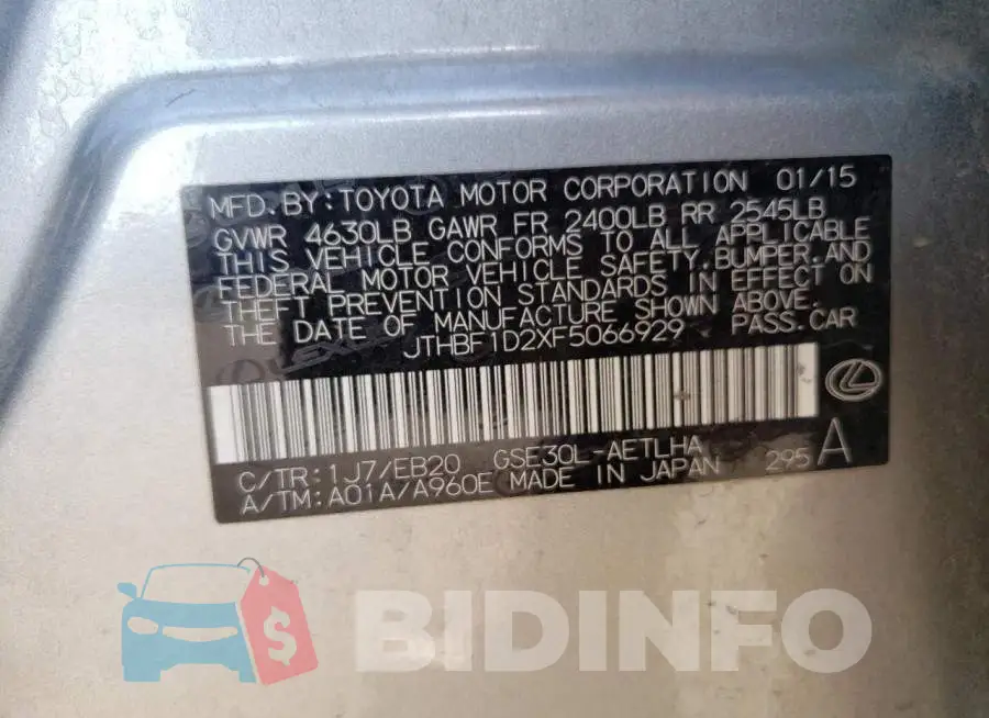 JTHBF1D2XF5066929 Photo# 12