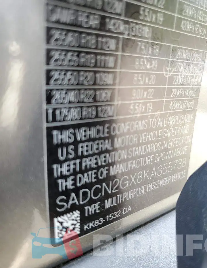 SADCN2GX8KA355738 Photo# 12