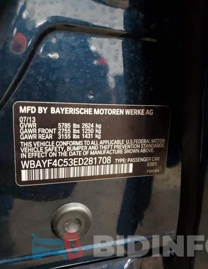 WBAYF4C53ED281708 Photo# 12