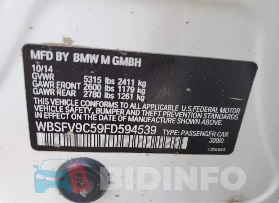 WBSFV9C59FD594539 Photo# 12